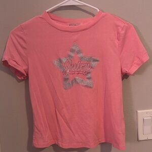 Juicy Couture Pink Tee with Glittery Silver Star